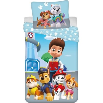 Jerry Fabrics Obliečky Paw Patrol při veži Bavlna 140x200 70x90