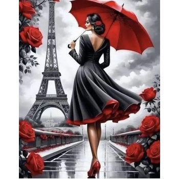 Norimpex - Puzzle Diamant painting: Woman in Paris 30x40 cm - 1 - 39 piese