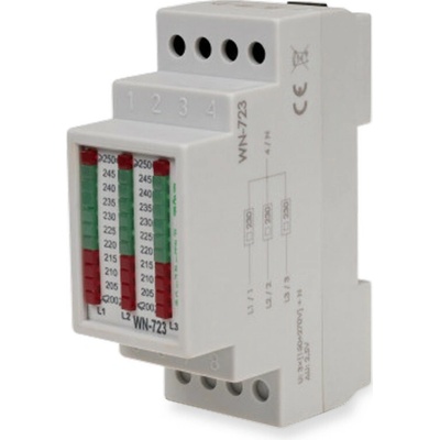WN-723 - 3-fázový indikátor napätia, 3x 250V, 205-245V