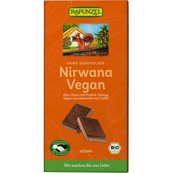 Rapunzel Nirwana Čokoláda s ryžovým mliekom s pralinkovou náplňou 100 g