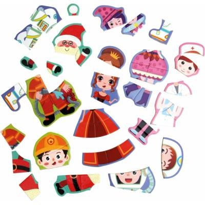 Bino magnetické puzzle Postavičky