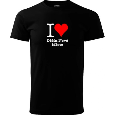 Tričko I love Děčín Nové Město černé