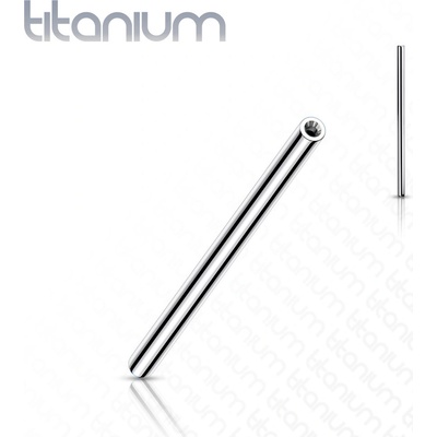 Atreya Titanová bezzávitová činka náhradní tělo šperku stříbrná 1,6 mm průměr 19 mm