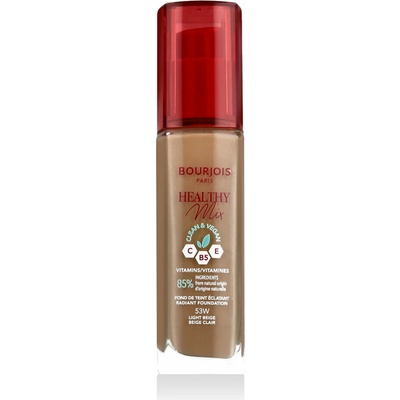Bourjois Paris Healthy Mix Clean & Vegan Radiant Foundation make-up 53W Light Beige 30 ml