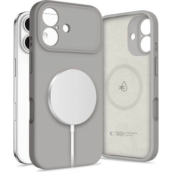 Tech-Protect Magsafe Калъф за iPhone 17, Tech-Protect Silicone Case, Сив (5906302330256)