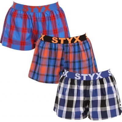 Styx 3PACK dámske trenky športová guma viacfarebné (3T100619)