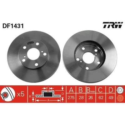 Brzdový kotouč TRW DF1431