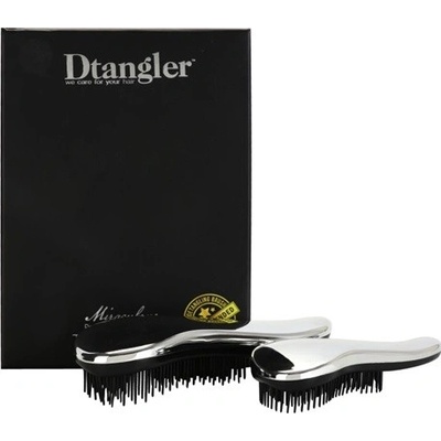 Detangler Set Miraculous Silver rozčesávacia kefa na vlasy s rukoväťou