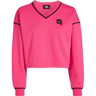 Karl Lagerfeld Ikonik 2.0 Cropped Sweatshirt ružová