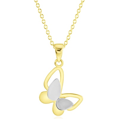 Gemmax Zlatý řetízek s motýlkem GLSCN-37801-36261