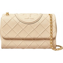 Tory Burch kabelka obálka FLEMING SOFT CONVERTIBLE SHOULDER BAG prírodná koža béžová