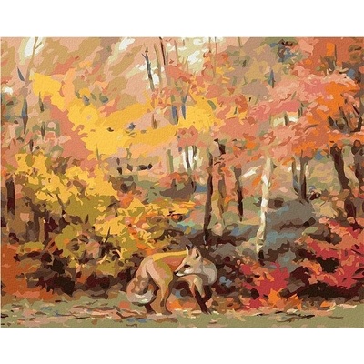 zuty Malování Podle Čísel Liška V Lese D. Rusty Rust 80 x 100 Cm Plátno Rám