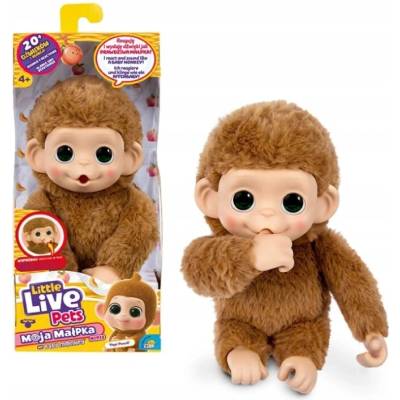 Little Live Pets Mini Maki opička interaktívne plyšové zvieratko Pepi Peach