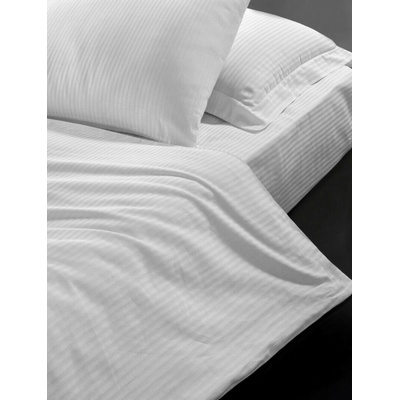 Brotex Hotelové obliečky Atlas gradl Biely česaný 145g/m2 prúžok 4 mm nitený gombík 140x200 70x90