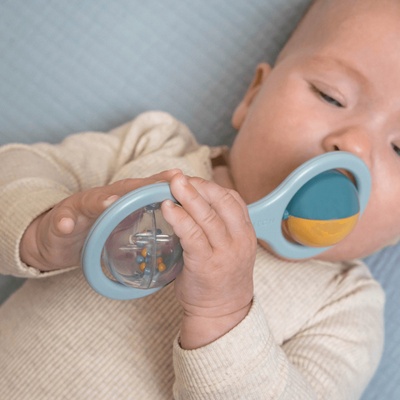 Little Dutch Chrastítko s kuličkami Blue – Zboží Dáma