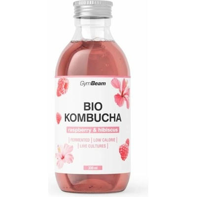 GymBeam BIO Kombucha malina & ibištek 330 ml