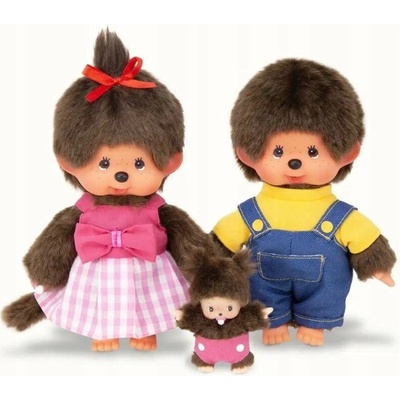 Monchhichi 254873 Sada Rodina OpicTáta, Máma a Dítě