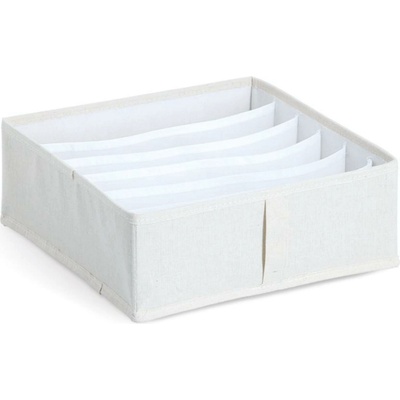 Zeller Present Organizér na spodnú bielizeň, WHITY, štvorec so 6 priehradkami, 30 x 30 x 11 cm