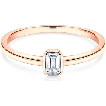 Image 1 of SAVICKI Годежен пръстен Pure: розово злато, диамант с шлифовка