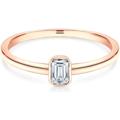SAVICKI Годежен пръстен Pure: розово злато, диамант с шлифовка