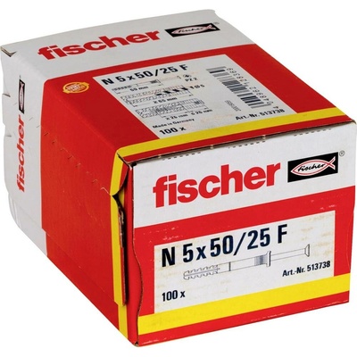 Fischer 513738 hřebíková hmoždinka 50 mm 5 mm 100 ks