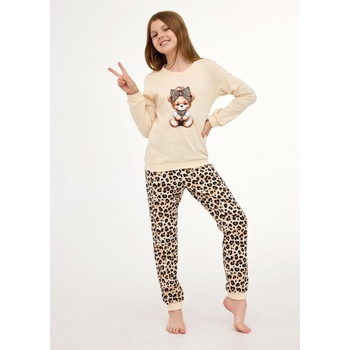 Dívčí pyžamo CORNETTE PANTHER béžová