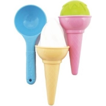 Teddies Формички Бабовки за пясък пластмаса сладолед 3бр