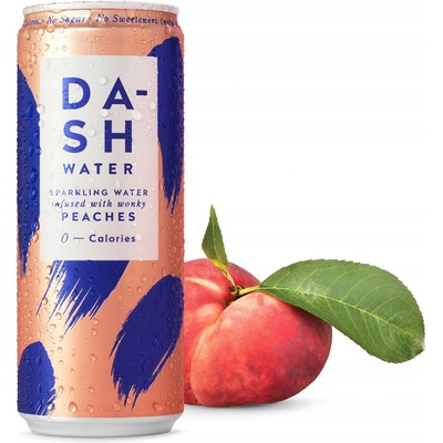 DASH Perlivá voda broskev 330 ml