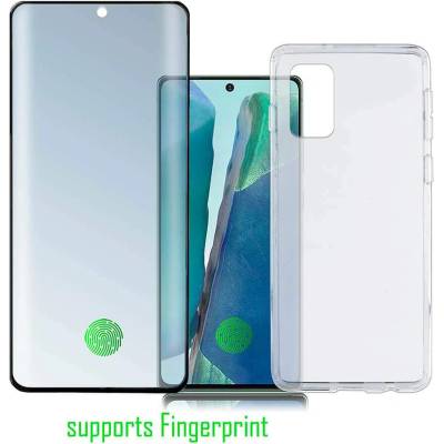 4smarts 360° Premium Protection Set UltraSonix - тънък силиконов кейс и стъклено защитно покритие за дисплея на Samusg Galaxy Note 20 (прозрачен)