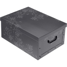 Heidrun Plastový košík s víkem 36 x 27 x 14 cm mix barev