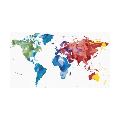 Malování podle čísel BAREVNÁ MAPA SVĚTA II