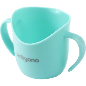BabyOno Чаша за самостоятелно пиене Babyono - 120 ml, тюркоазена (5901435413784)