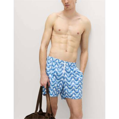 Marks & Spencer Бързосъхнещи бански шорти с принт Marks & Spencer син Marks & Spencer | Sin | МЪЖЕ | S/MID