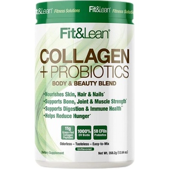 Fit & Lean Collagen Probiotics | with 5 Billion Active Cells [358 грама] Неовкусен