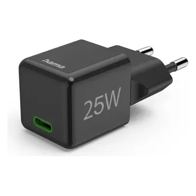 Hama Бързо мини зарядно 220V, USB-C, PD/Qualcomm, 25 W, черен (HAMA-201985)