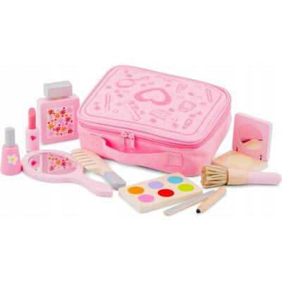 New Classic Toys Sada na líčení dřevěná růžová 12 dílná