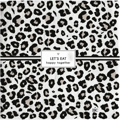 Bastion Collections Papírové ubrousky LEOPARD 16,5x16,5cm 20 ks ZA-NAPKIN-038-L-BL