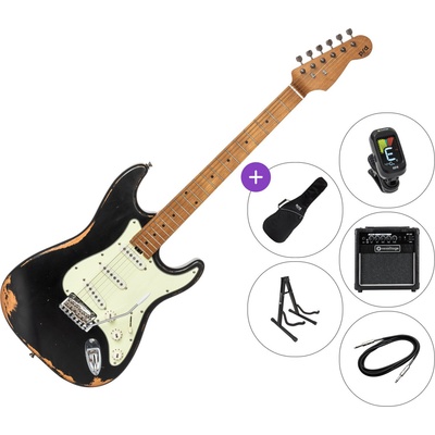 PSD Guitars STC-300R SET Black Електрическа китара