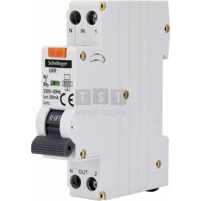 Bemko A08-GKR-A-B16 RCBO 1P B 16A 30mA TYP A Schelinger A08-GKR-A-B16