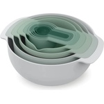 Joseph Joseph Кухненска купа комплект NEST 40112, 9 бр. , с гевгир и мерителни лъжици, сиво / зелено, Joseph Joseph (JS40112)