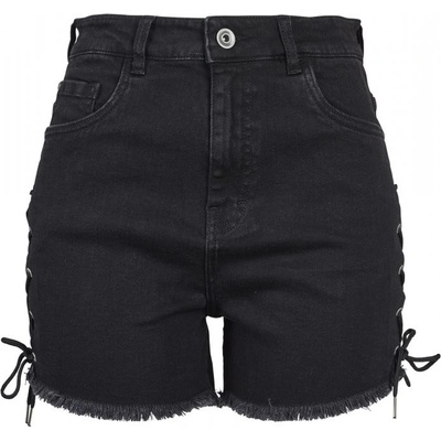 Ladies Highwaist Denim Lace Up shorts