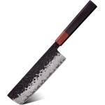 HARAHU Дамаски кухненски нож AO-37383 - Nakiri / Кафяв KP37383