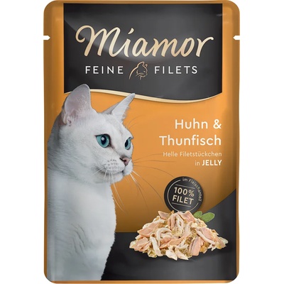 Miamor Feine Filets v želé 24 x 100 g - kura & tuniak