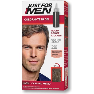 Just for men šampón na zakrytie sivých vlasov farba plná hnedá H35