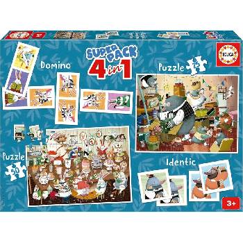 Educa Игрален комплект, Educa, Горски приказки, Домино, Мемори и 2 пъзела