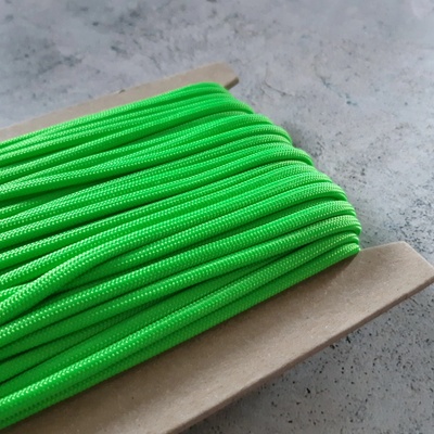 PARACORD 550 - 635 - reflexní zelená - balení 25 metrů