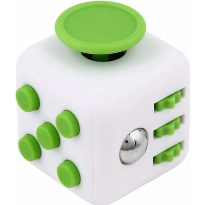 Antistresová kostka Fidget Cube bílozelená