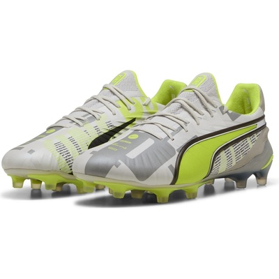 PUMA Футболни бутонки Puma Mens PUMA King Ultimate Firm Ground Football Boots - Grey/Yellow