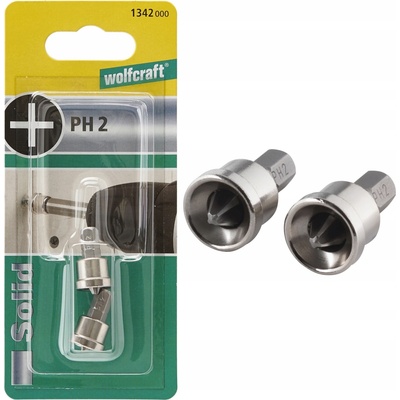 WOLFCRAFT 2 bity PH2 Solid s hĺbkovým dorazom 1342000