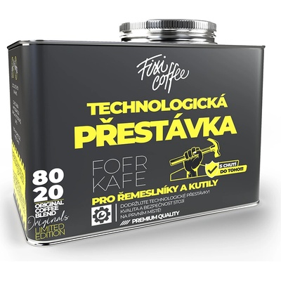 Fixi Coffee Fofr kafe Technologická přestávka směs výběrové kávy stylový plechový kanystr 250 g